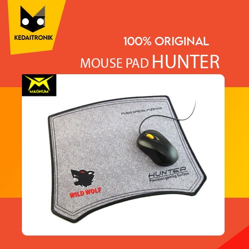 Hunter Wild Wolf Gaming Mousepad 28x24 ซม. แผ่นรองเมาส์ Wild Wolf ...