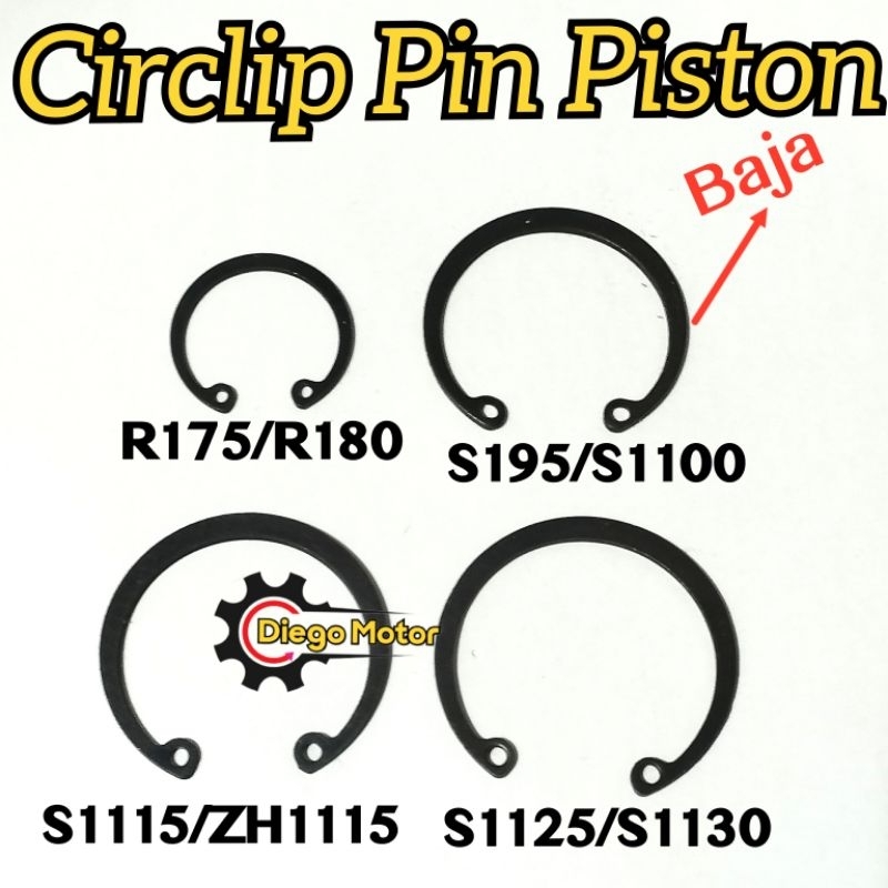 MESIN Circlip ลูกสูบ Pin Snap แหวน Kep ปากกาลูกสูบเครื่องยนต์ดีเซล ...