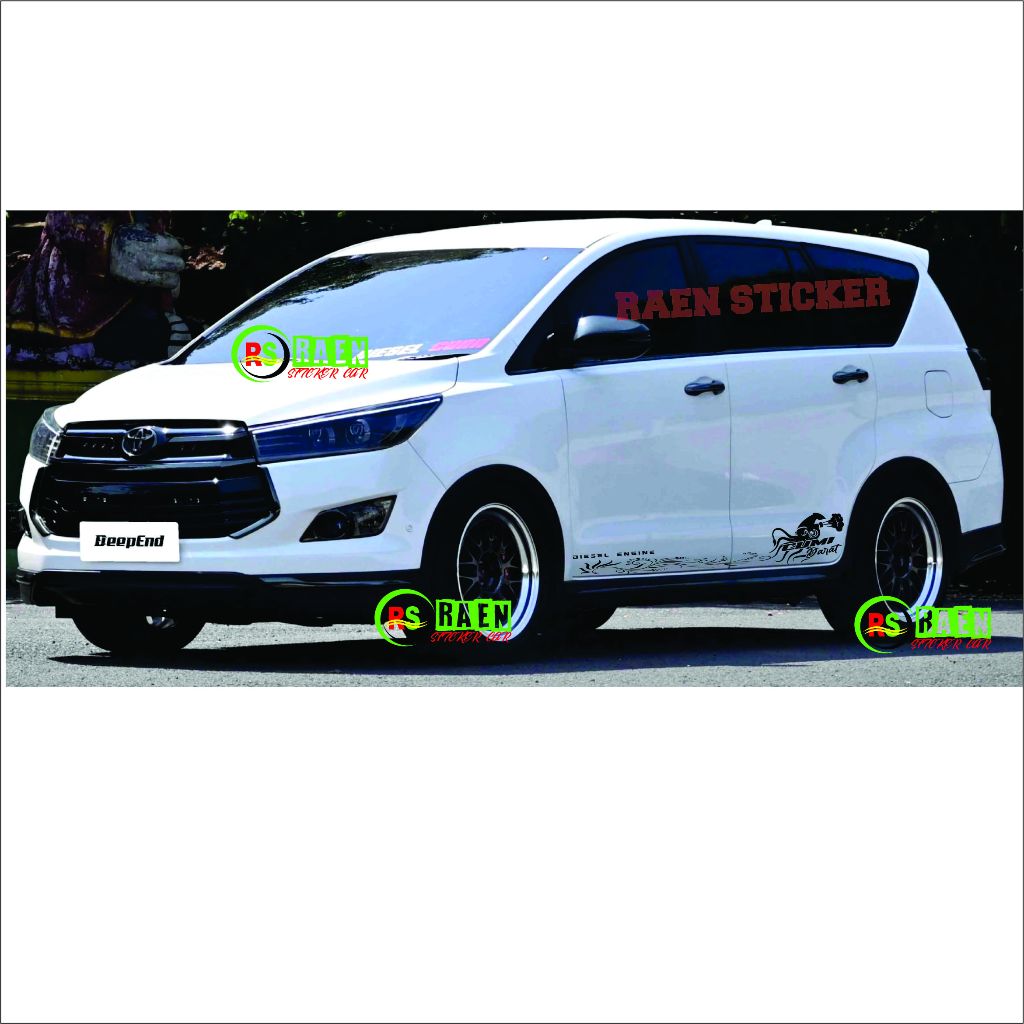 ตัดสติ๊กเกอร์ รถ INNOVA REBORN STICKER BODY Side Squid Land STICKER ...