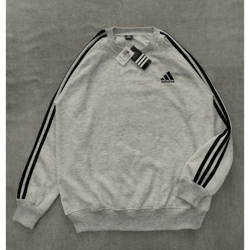 adidas-เสื้อกันหนาว-คอกลม-ลายทาง-สําหรับผู้ชาย-ผู้หญิง