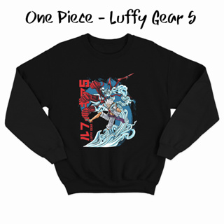 Luffy Gear 5th เสื้อกันหนาว คอกลม ลายการ์ตูนอนิเมะ One Piece K0359