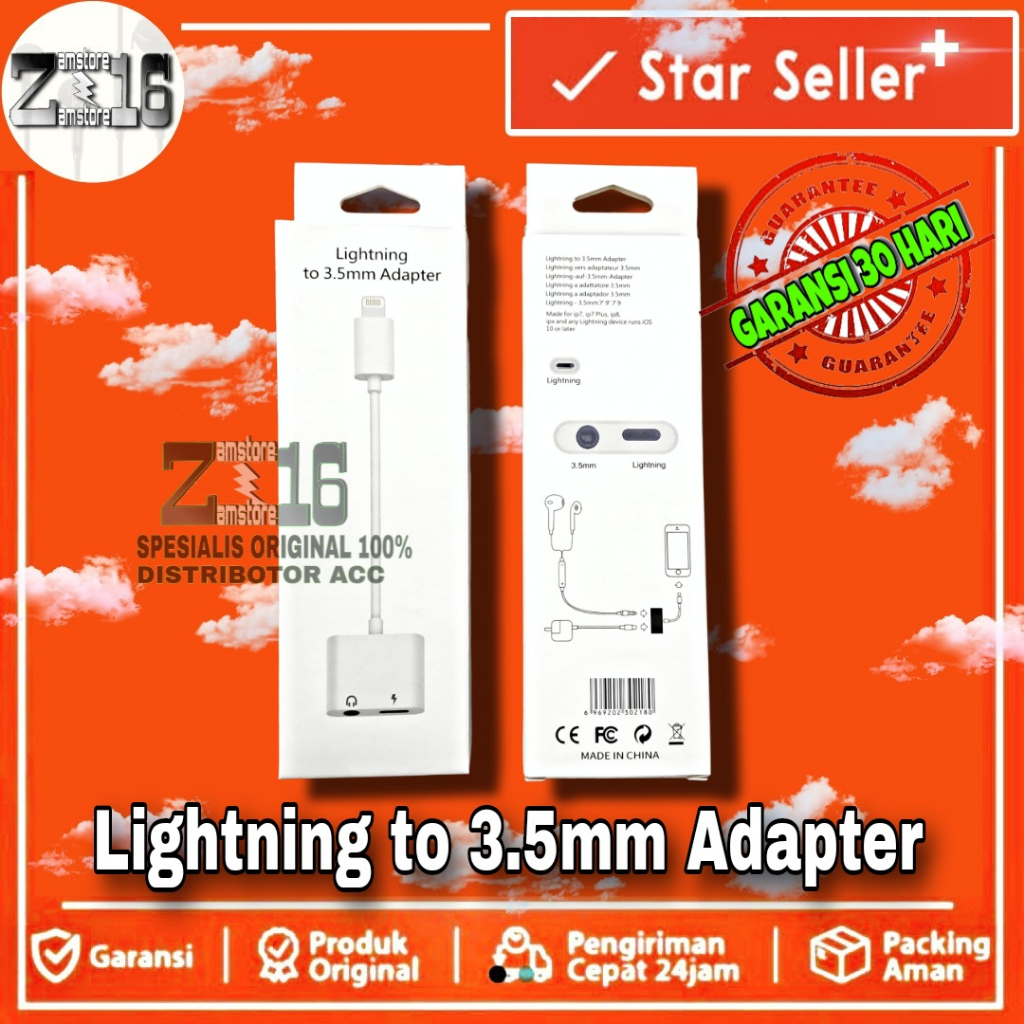 Splitter USB Lightening Audio Charging Adapter Converter 2 in 1 3.5mm ...
