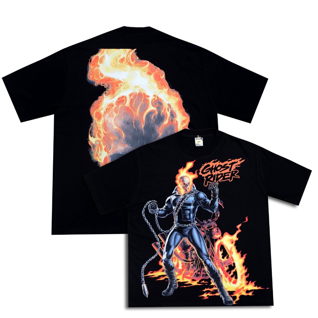 เสื้อยืด Ghost Rider VIntage Bootleg Oversize | Shopee Thailand