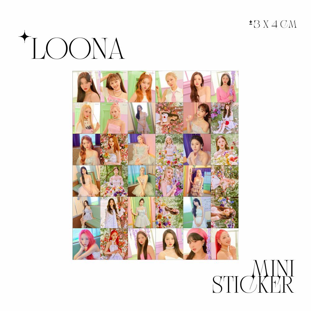 MINI STICKER LOONA FLIP THAT (CONTENTS: 36 ชิ้น) สติ๊กเกอร์ CHRO ...