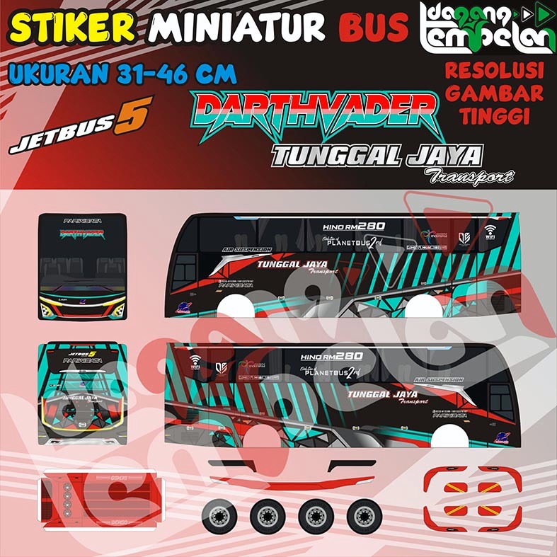 Tunggal Jaya JEDHA Bus สติ๊กเกอร์จิ๋ว | ปาเป้า | Shopee Thailand