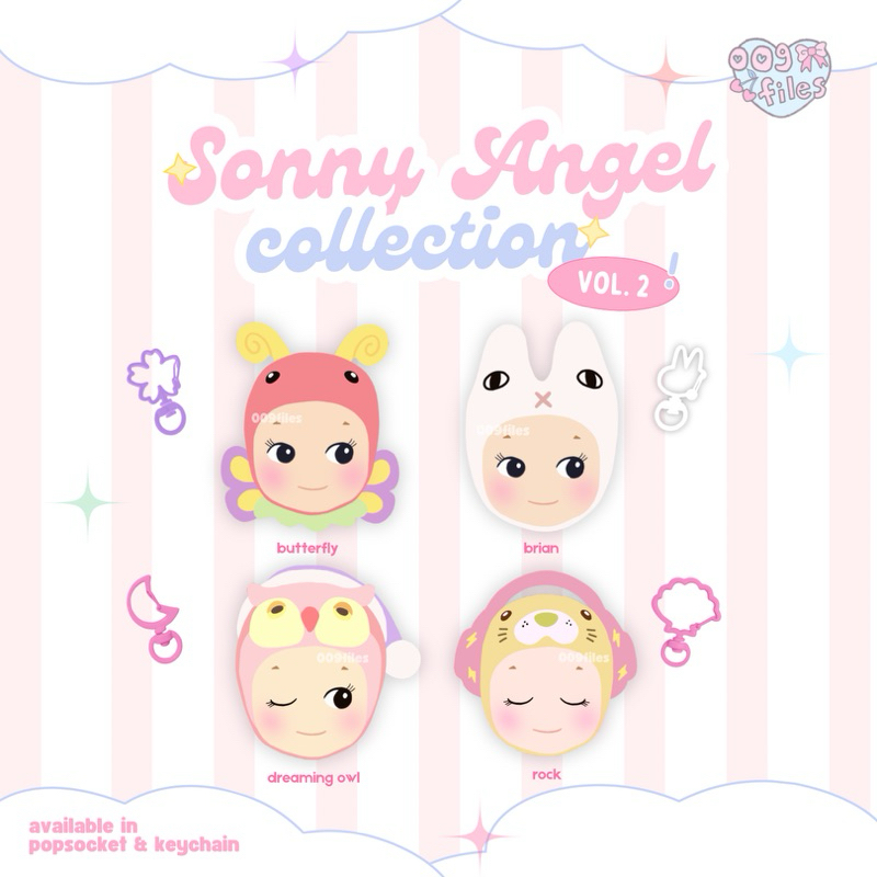 Ready] Sonny Angel Acrylic Popsocket & Keychain Vol. 2 | Shopee Thailand
