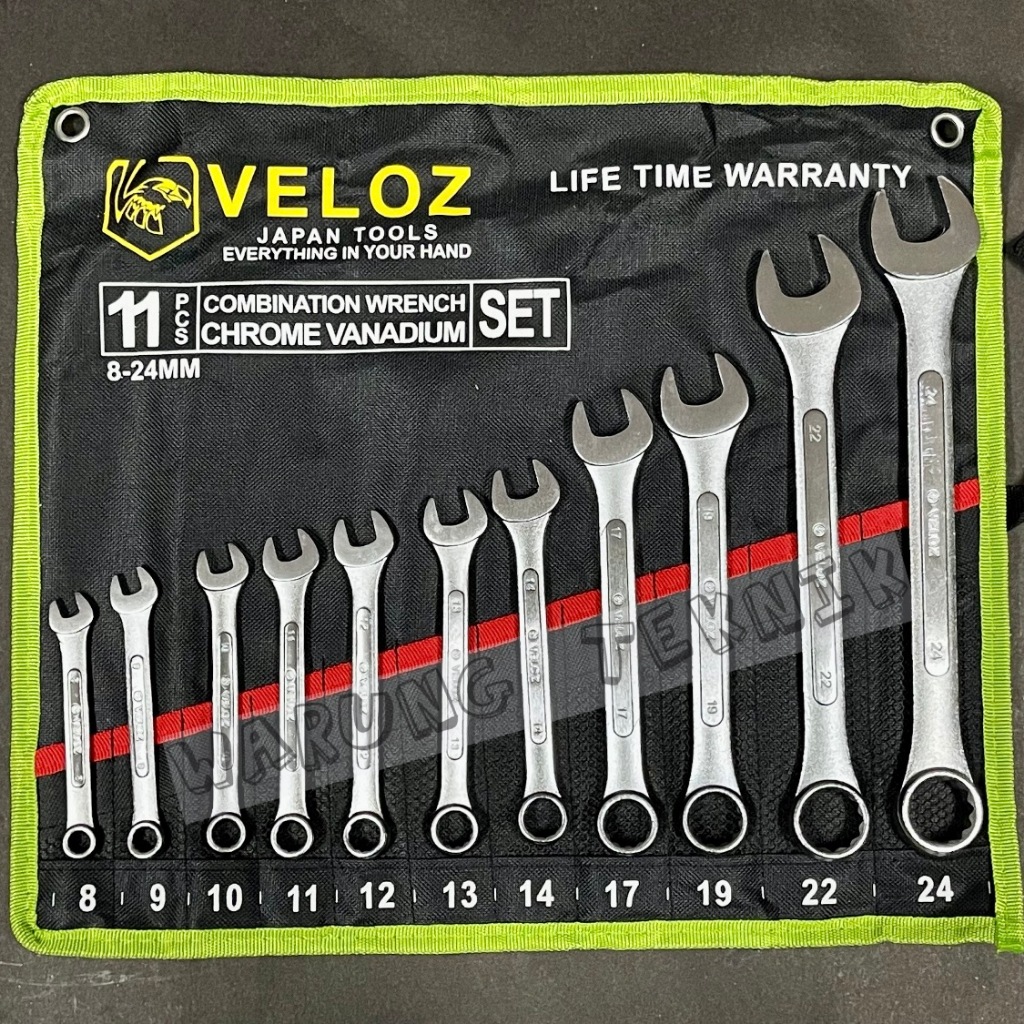 VELOZ COMBINATION SPANNER SET - 11 ชิ้น 8-24 มม. แหวนชุด SPANNER ...
