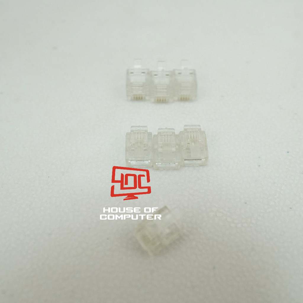 RJ11 4 PIN CONNECTOR สําหรับ TELEPHONE CABLE ETC ต่อชิ้น | Shopee Thailand