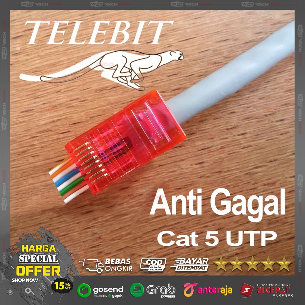 Rj45 - CAT5E EZ ขั้วต่อป้องกันความล้มเหลวพร้อมเคลือบสีทอง!! | Shopee ...