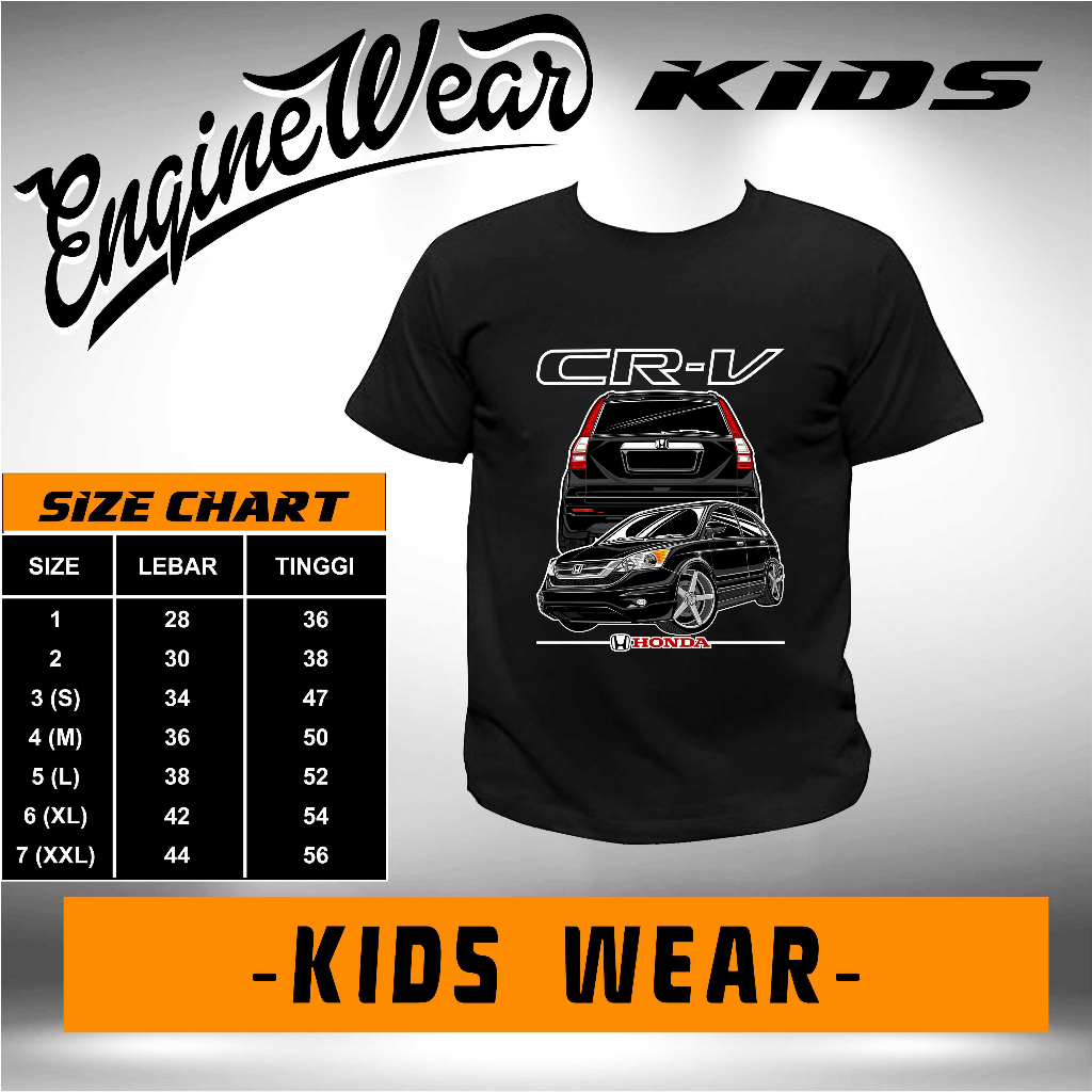 เสื้อยืด-พิมพ์ลายรถยนต์-jdm-fbck-crv-gen3-honda-crv-gen3-สําหรับเด็ก