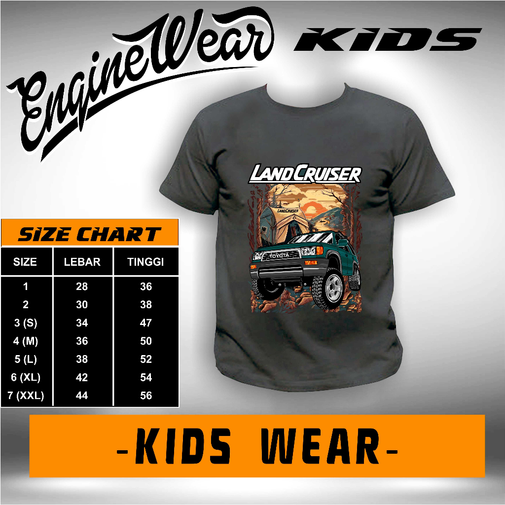 เสื้อยืด-พิมพ์ลายรถยนต์-jeep-land-cruiser-vx80-4wd-4x4-lc-vx80-สําหรับเด็ก