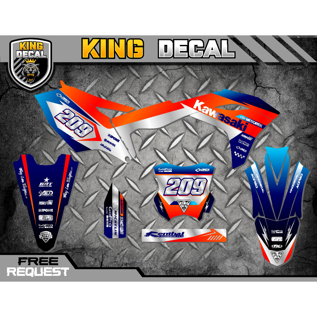 สติกเกอร์รูปลอก KX 250 DECAL KX 450 KXF 250 DECAL KXF 450 46 | Shopee ...