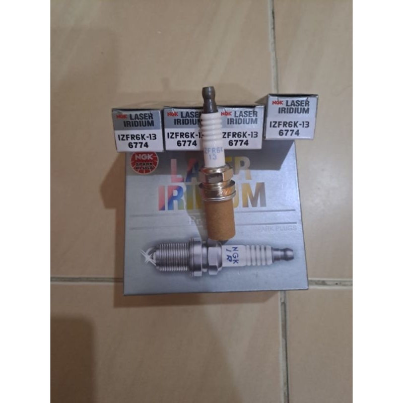 หัวเทียนเลเซอร์อิริเดียม NGK IZFR6K-13 MOBILIO BRIO JAZZ GE8 GK5 CITY ...