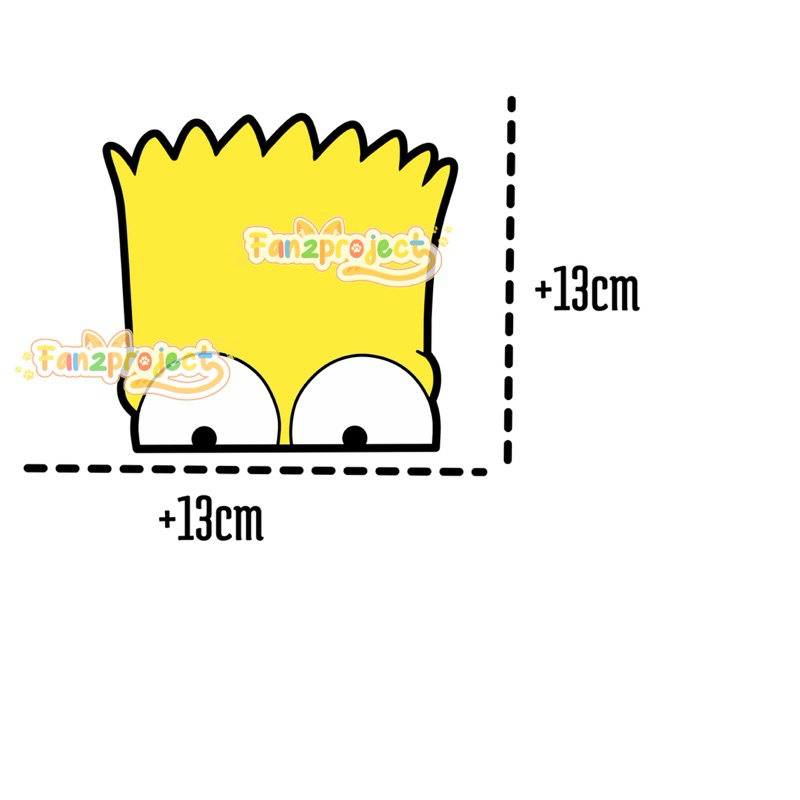 สติกเกอร์-bart-the-simpsons-peek-กันน้ํา