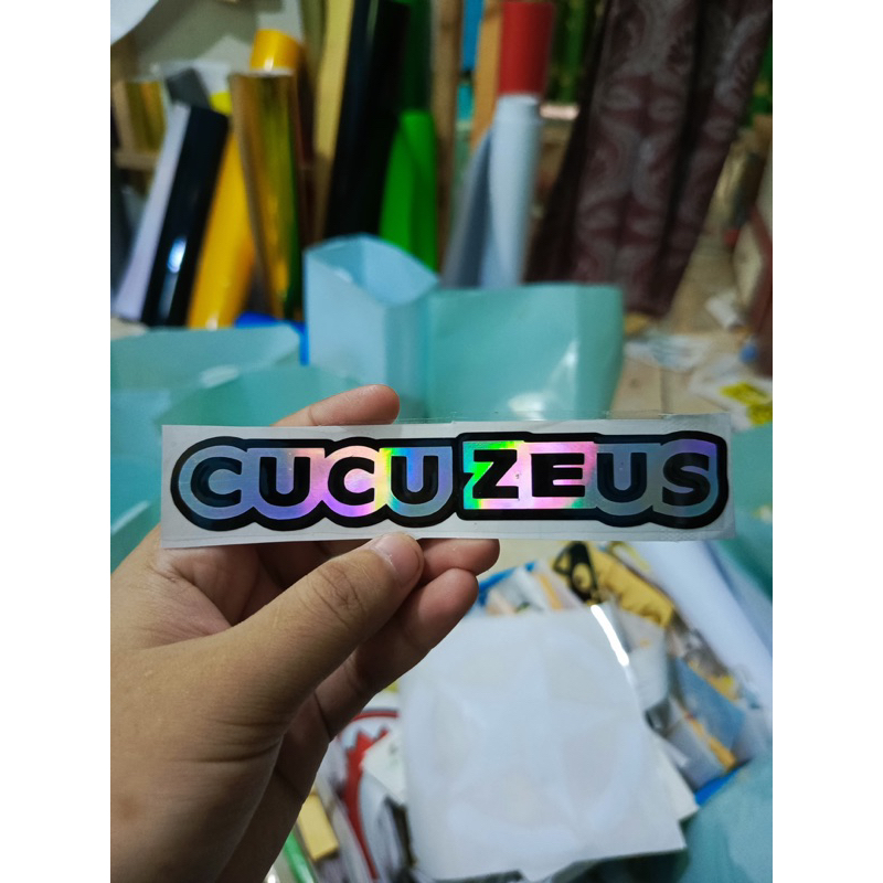 สติกเกอร์ติดหมวกกันน็อค Grandson zeus hologfam หมวกกันน็อคมอเตอร์ไซค์