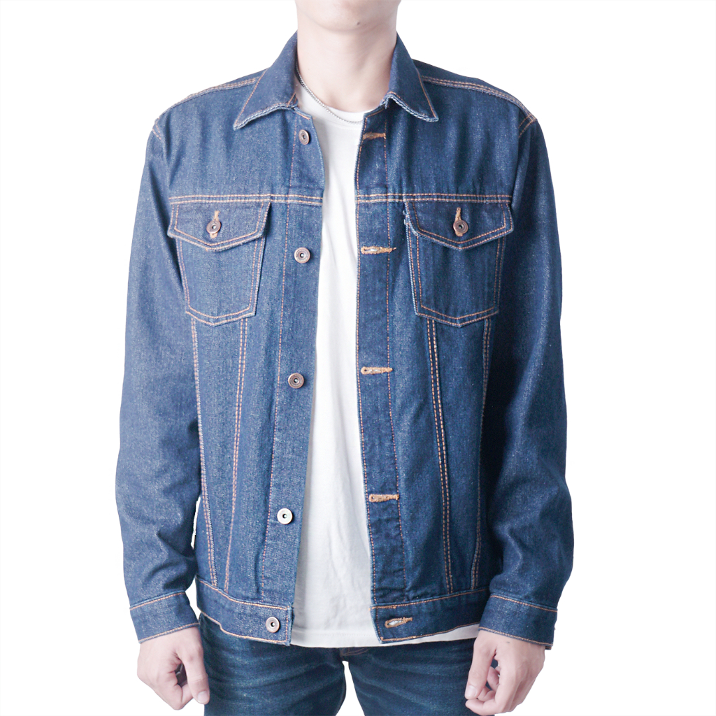 Wrangler Denim Jacket Casual Basic Tops Medium Mid Blue - View #2