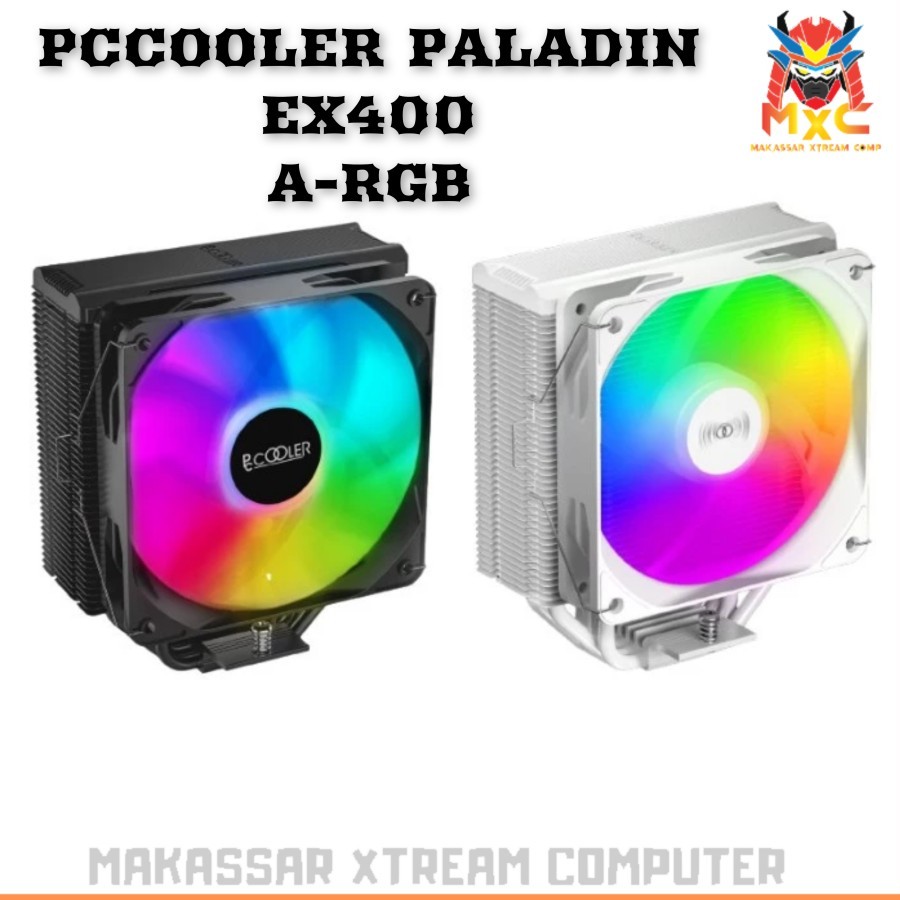 Putih Cpu COOLER PCCOOLER PC COOLER PALADIN EX400 ARGB 4 HEAT PIPES ...