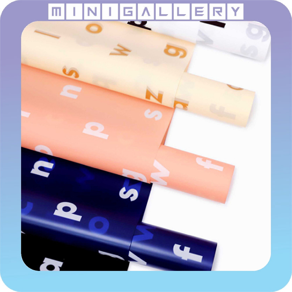 20 แผ่นกระดาษห่อดอกไม้ Letter Motif ดอกไม้ช่อดอกไม้กระดาษ Cellophane ...