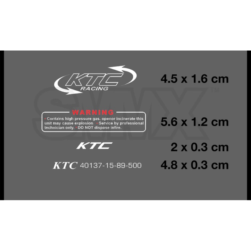 สติ๊กเกอร์ Ktc RACING SHOCK 1 ชุด | Shopee Thailand