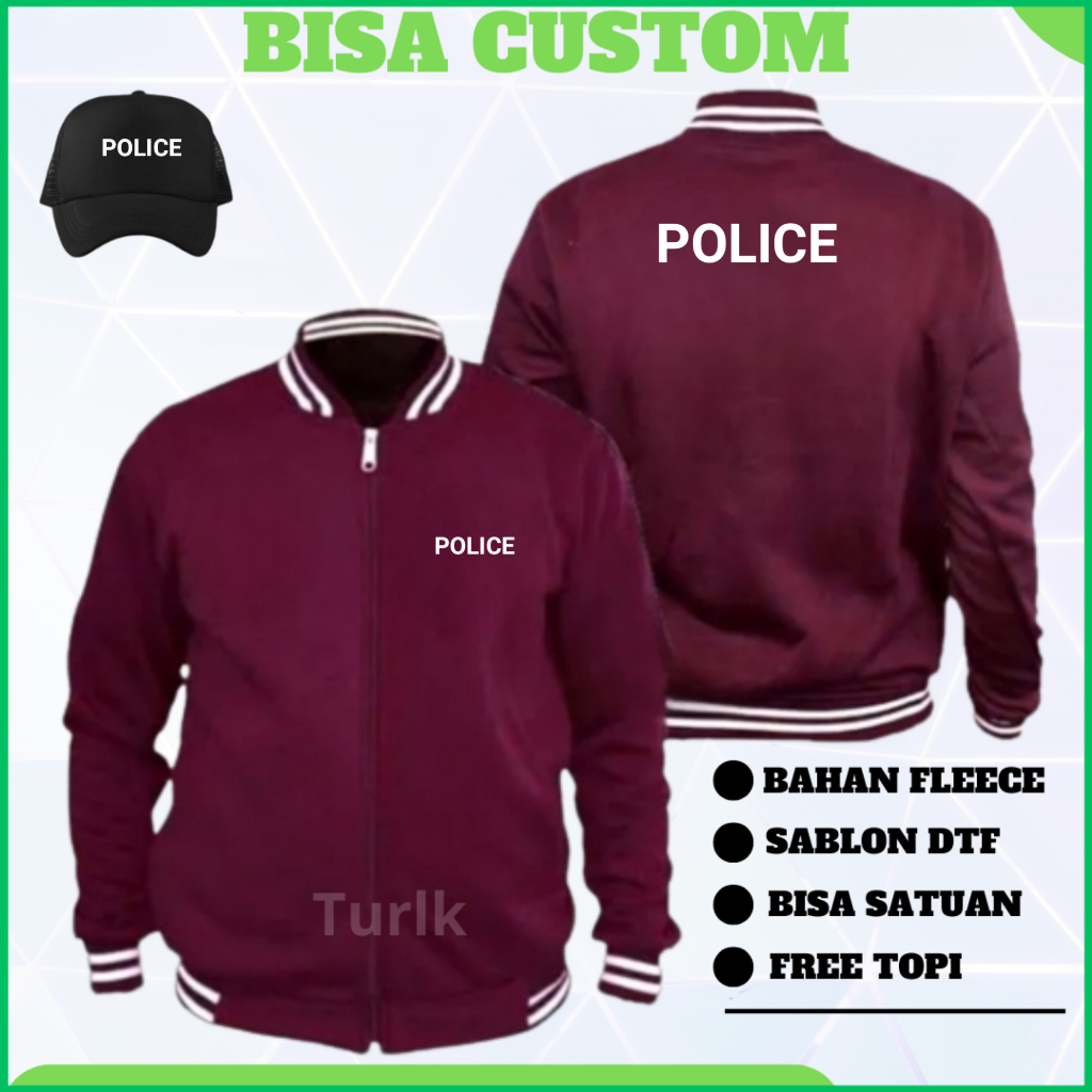 เสื้อแจ็คเก็ตตํารวจ Varsity Jacket Police Custom Jacket Police | Shopee ...