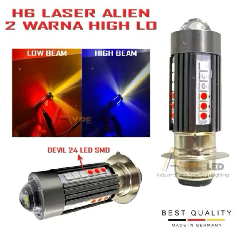 มอเตอร์ไซค์ MAIN LIGHT H6 LASER 30 LED ALIEN MODEL LUMINOS H6 LASER LED ...