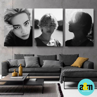 โปสเตอร์ไม้ Kim Taehyung V BTS Layover Photo 4 Version I Wall Hanging Room Decoration I Wooden Poster K-POP Room Decoration - A&amp;M