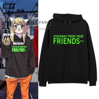 เสื้อแจ็กเก็ตกันหนาว มีฮู้ด ลาย Stay Away From Your Friends Wooin Wind Breaker สไตล์เกาหลี