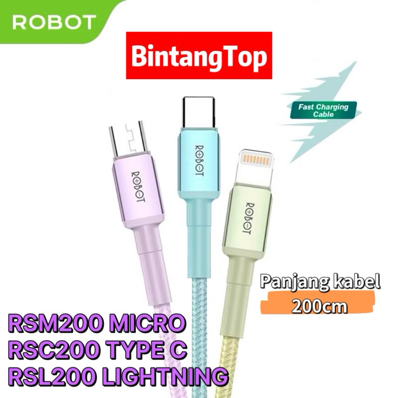 ใหม่ ROBOT RSM200 RSC200 RSL200 สายดาต้า / สายดาต้า RSM200 MICRO 2.4A ...
