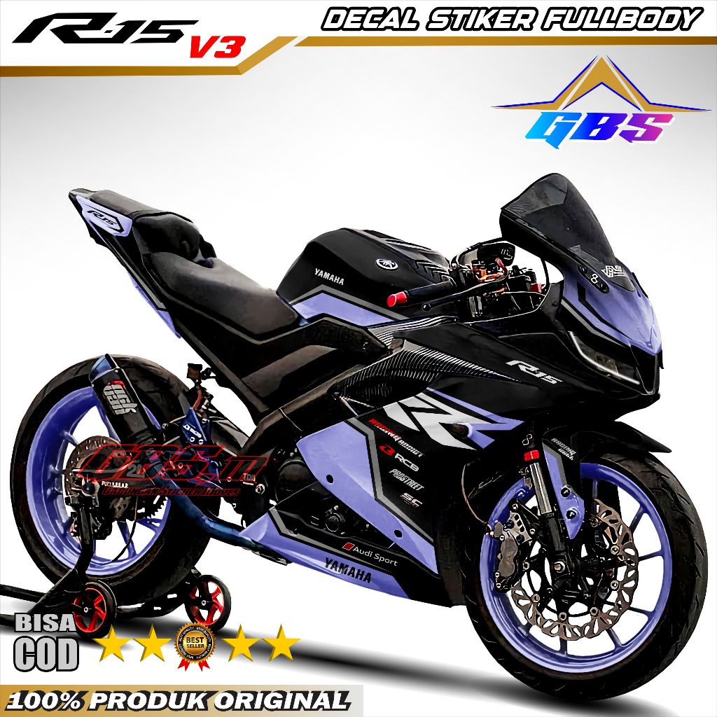 (ล่าสุด) R15 V3 Decal สติกเกอร์รูปลอกรถจักรยานยนต์ R15 V3 สติกเกอร์ ...