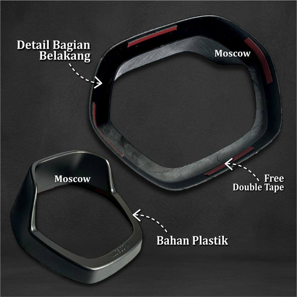 STYLO MOTORCYCLE HEADLIGHT PAD COVER, THICK ABS MATERIAL, ยี่ห้อ MOSCOW ...