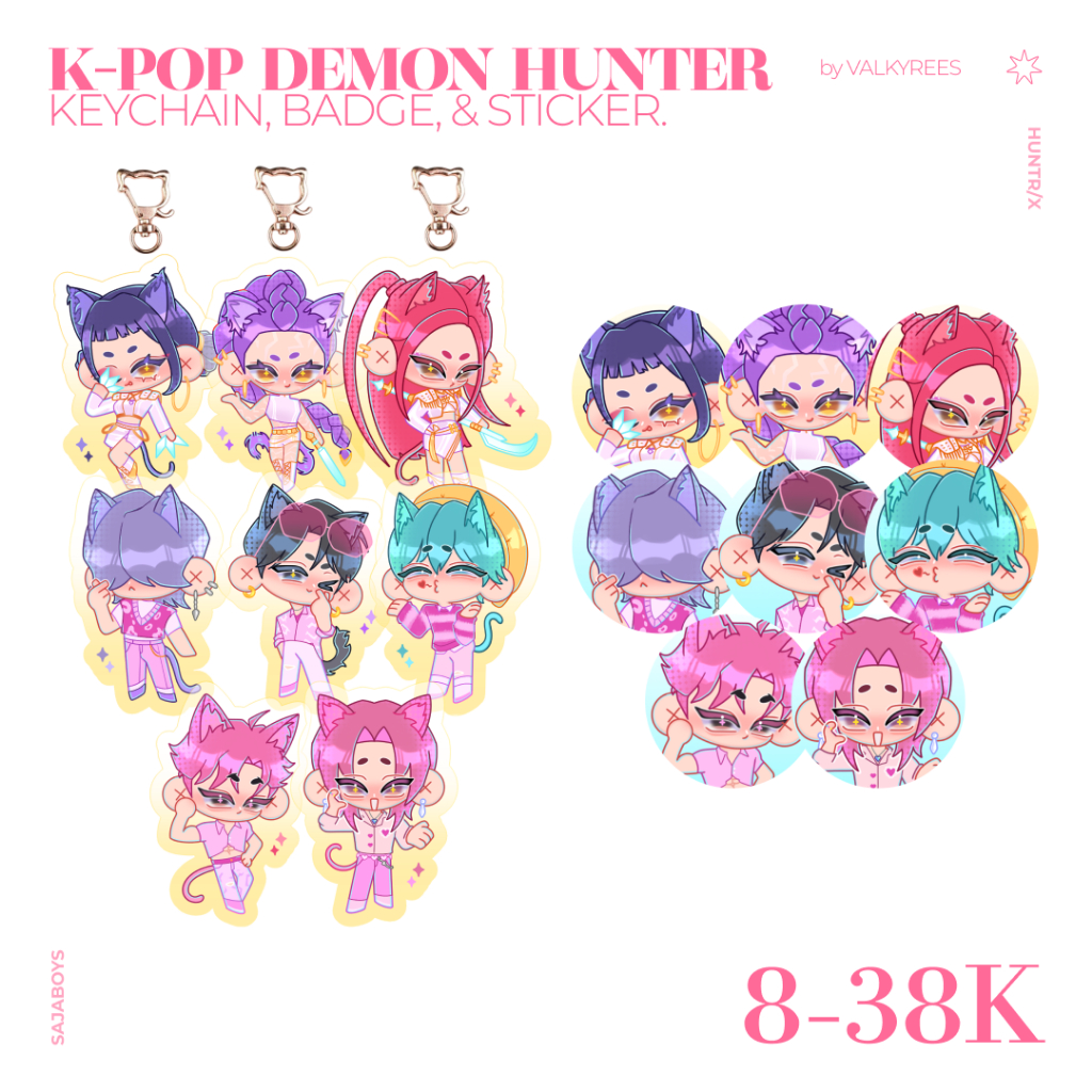 พวงกุญแจและสติ๊กเกอร์ KPOP DEMON HUNTER | RUMI MIRA ZOEY JINU ABBY ...