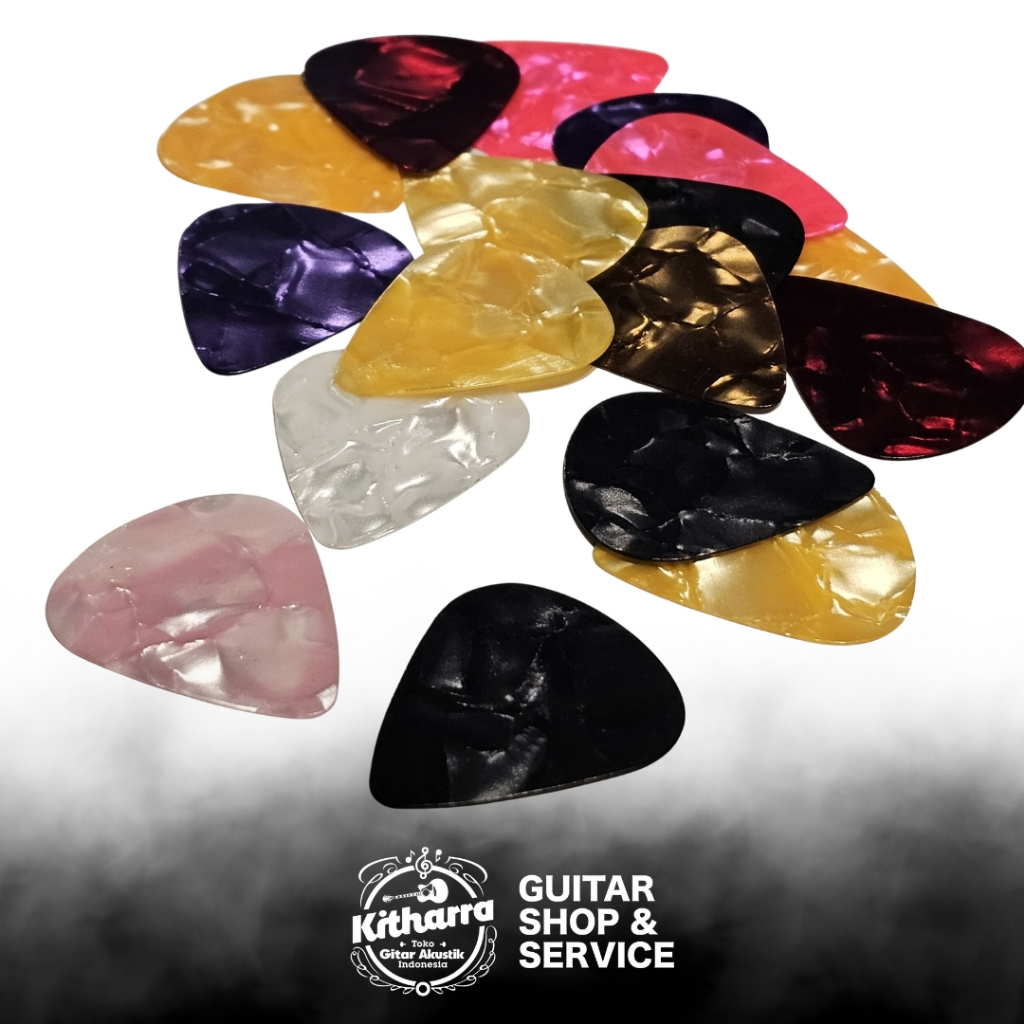 TORTOISE SHELL PICKS | วัสดุ ปิ๊กกีตาร์ | บรรจุ 15 ชิ้น | Shopee Thailand