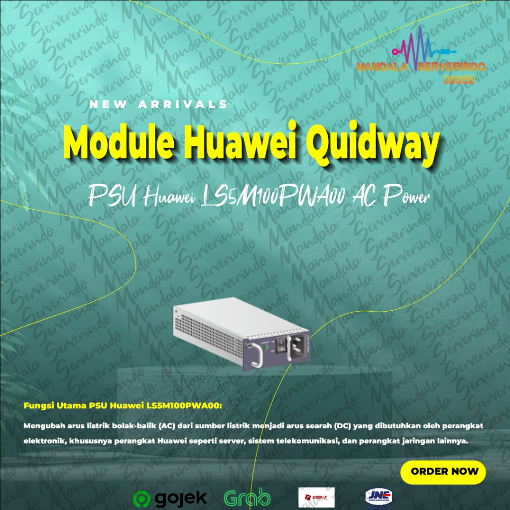 PSU Huawei LS5M100PWA00 โมดูลจ่ายไฟ AC ฮับสวิตช์ Huawei Quidway ...