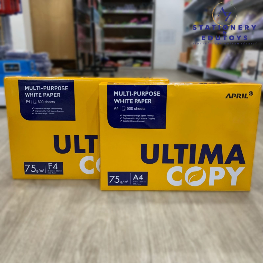 HVS Ultima Copy Paper 75gsm – A4 & F4 (500 แผ่น) กระดาษขาวอเนกประสงค์ ...
