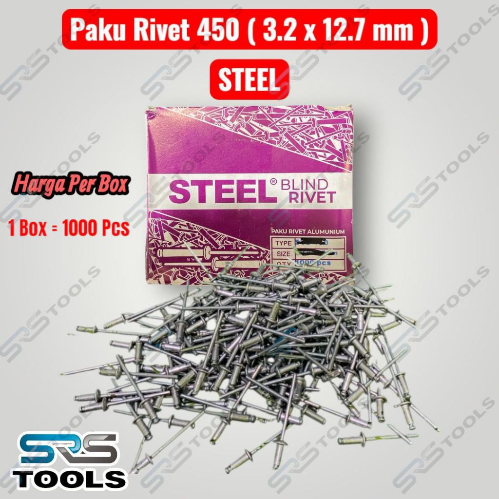 เหล็ก 1000 ชิ้น Rivet เล็บ 450 3,2x12,7 มม.คุณภาพสูง Blind Rivet Rifet ...