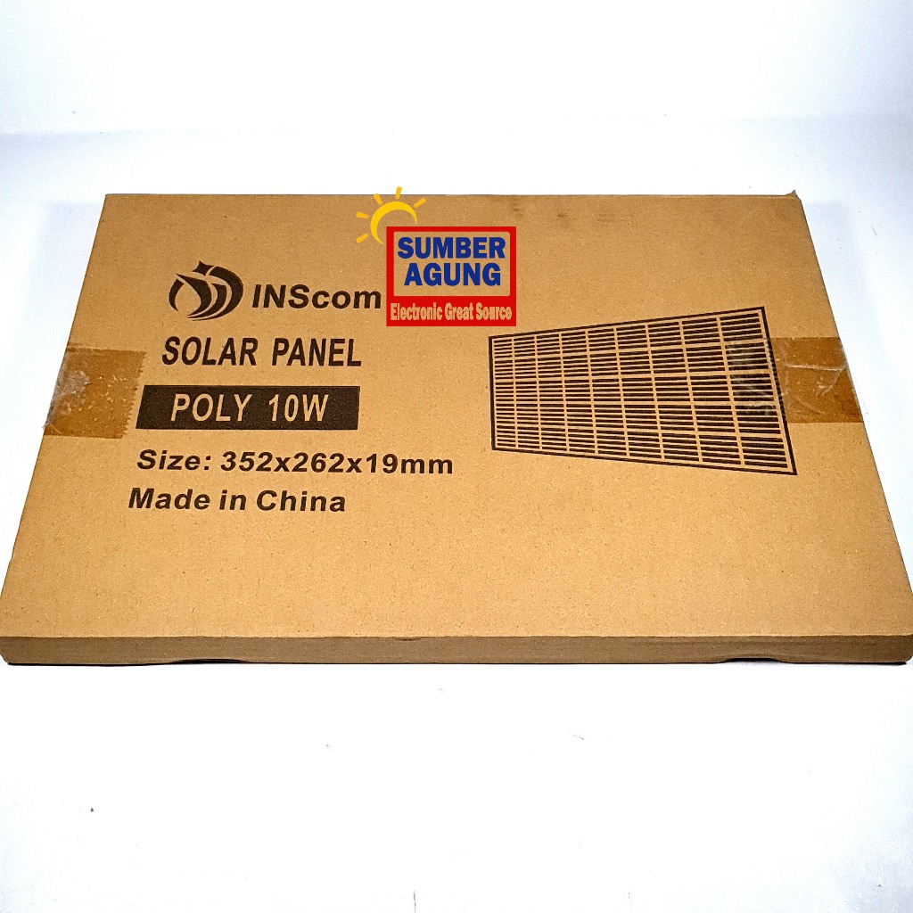 Inscom แผงโซลาร์เซลล์ 10W โพลีบอร์ดแผงโซลาร์เซลล์ 10wp ขนาด 35 ซม. x 26 ...