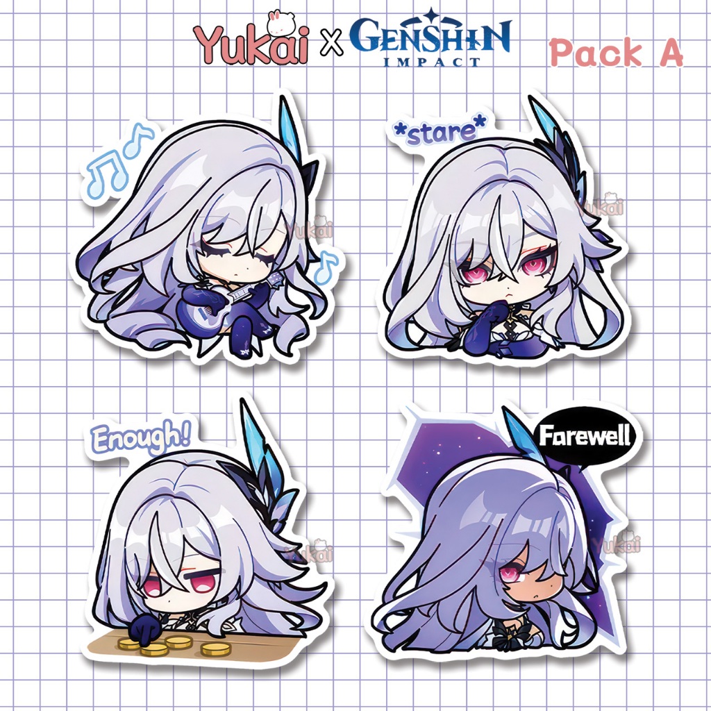 Skirk Genshin Impact Premium Sticker - ชุดสติ๊กเกอร์อนิเมะกันน้ํา ...