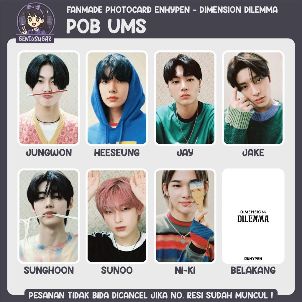EN-] DIMENSION: DILEMMA PHOTOCARD UNOFFICIAL | Shopee Thailand