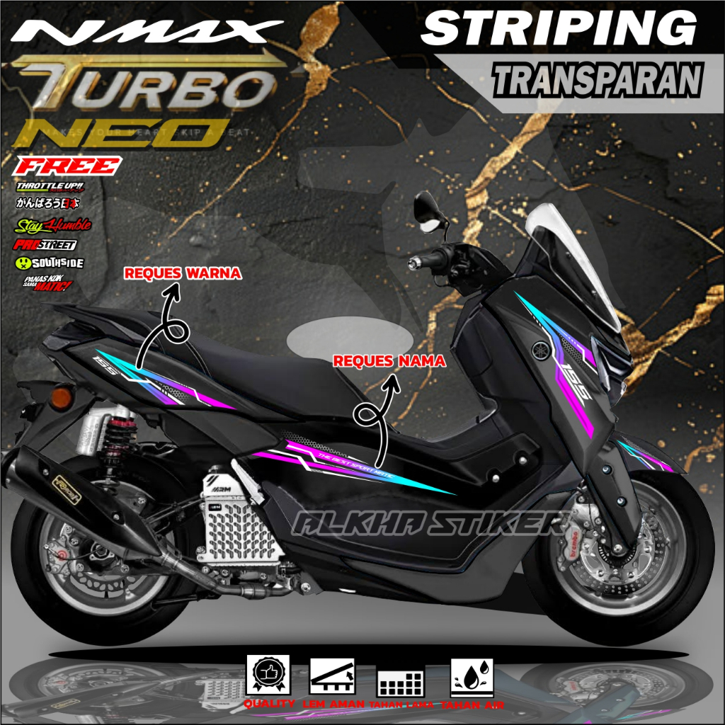 NMAX NEO S TURBO Striping สติ๊กเกอร์ใส Nmax สติ๊กเกอร์ติดมอเตอร์ไซค์ ...