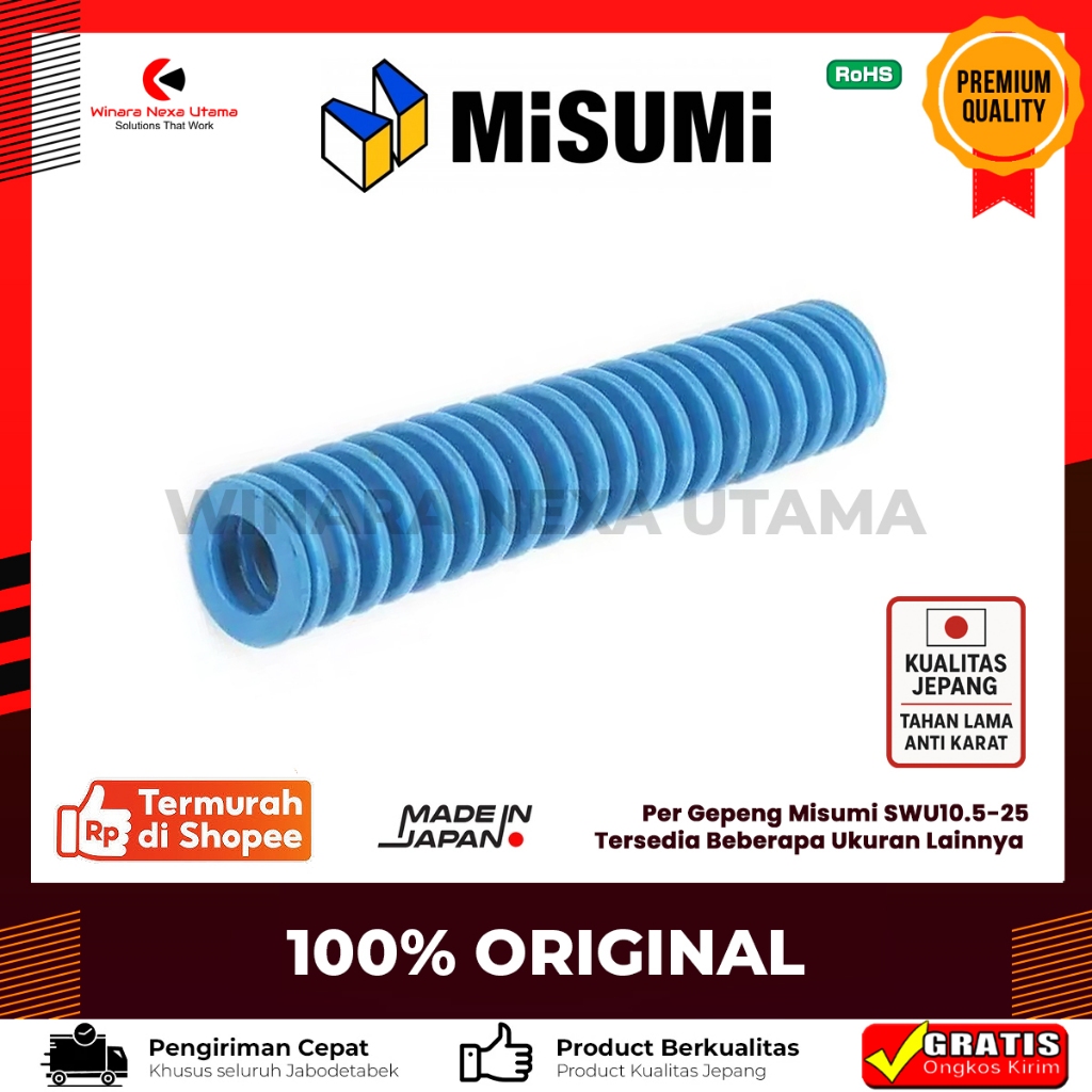 Original Japan Light Blue Flat Misumi Spring SWU10.5-25 Series ...
