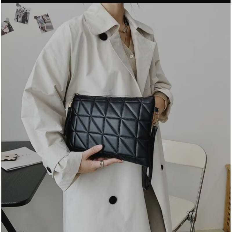 LiaTalia Pochette Donna In Vera Pelle Scamosciata Thea - Borsa A Mano Con Tracolla Lunga E Fodera In Cotone, Per Eventi Formali E Uso Quotidiano - 2