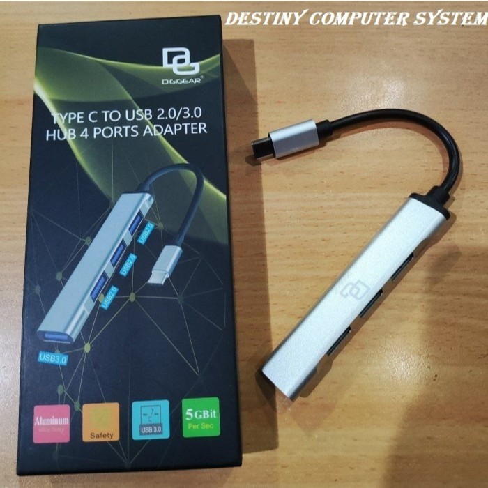 Digigear 3.0 USB Hub Type C 4 พอร์ต | Shopee Thailand