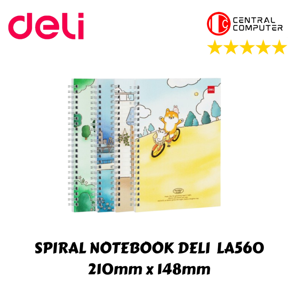 SPIRAL NOTEBOOK DELI LA560 210mm x 148mm ชิ้น | Shopee Thailand