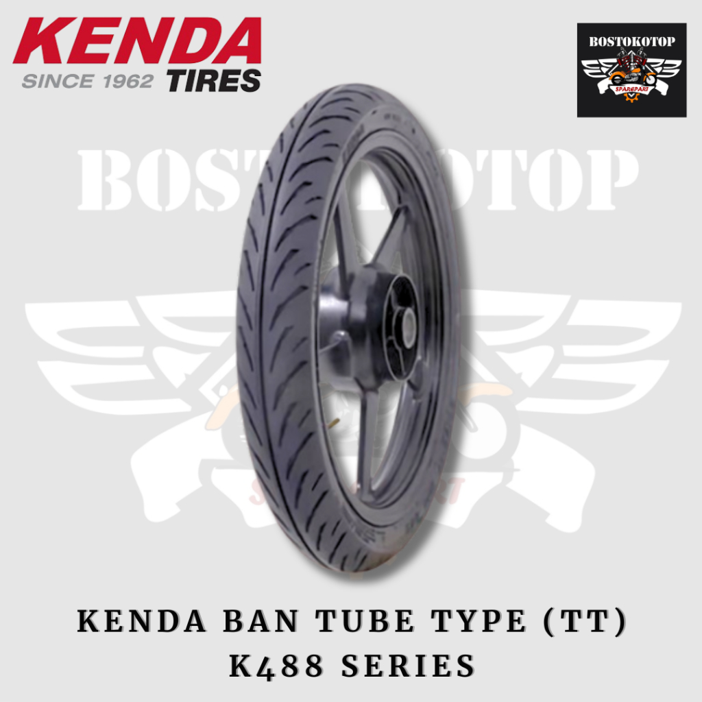 Kenda Motorcycle Outer Tyre Type K488 (TT) Tube Type (Need Inner Tube