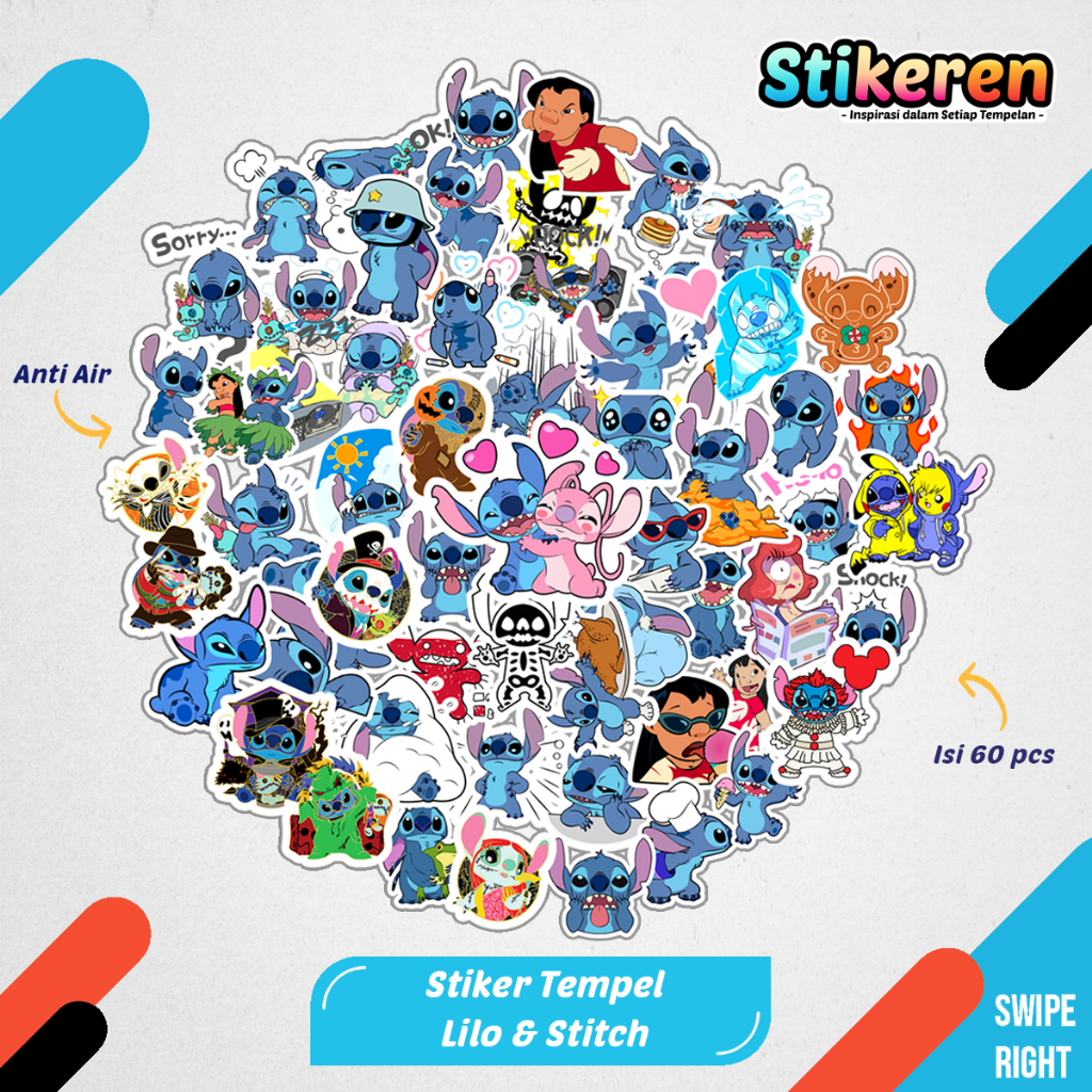 Lilo และ Stitch การ์ตูนฟิล์มกระดาษสติกเกอร์ไวนิล DIY ตู้เย็น Tumbler ...