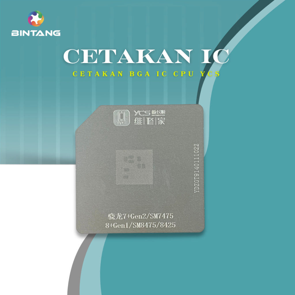 ชิ้นส่วนการพิมพ์ BGA IC CPU YCS SNAPDRAGON 7+GEN2/SM7475 8+GEN1/SM8475 ...