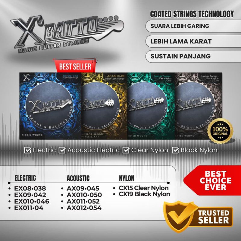 Bonus Pick guitar strings XBATHO Magic String Acoustic Electric Classic ...