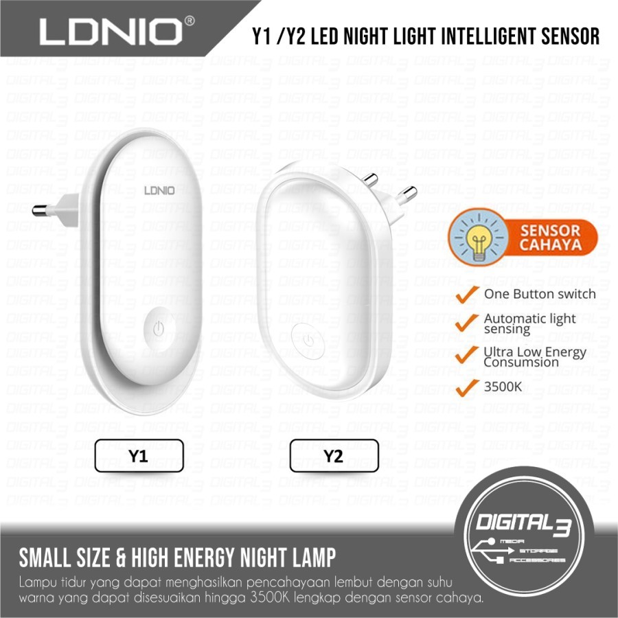 Ldnio โคมไฟนอน Y1 Y2 LED โคมไฟกลางคืนอัจฉริยะ Light-sensing Touch ...