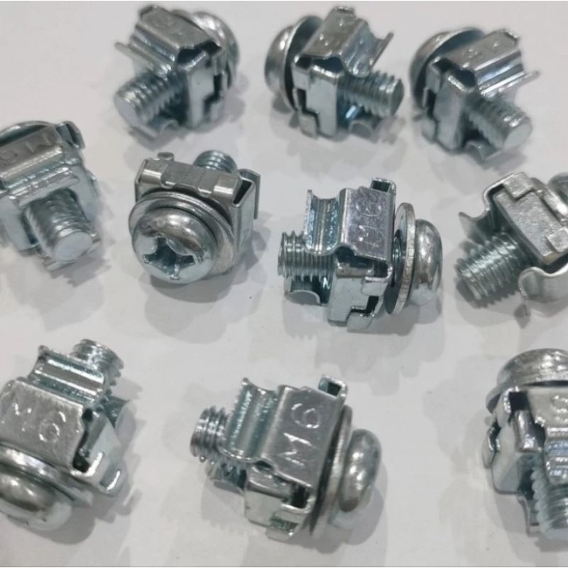 กรงขนาด 6 มม. Nut Bolt M6 Server Rack Ring Bolt Cage | Shopee Thailand