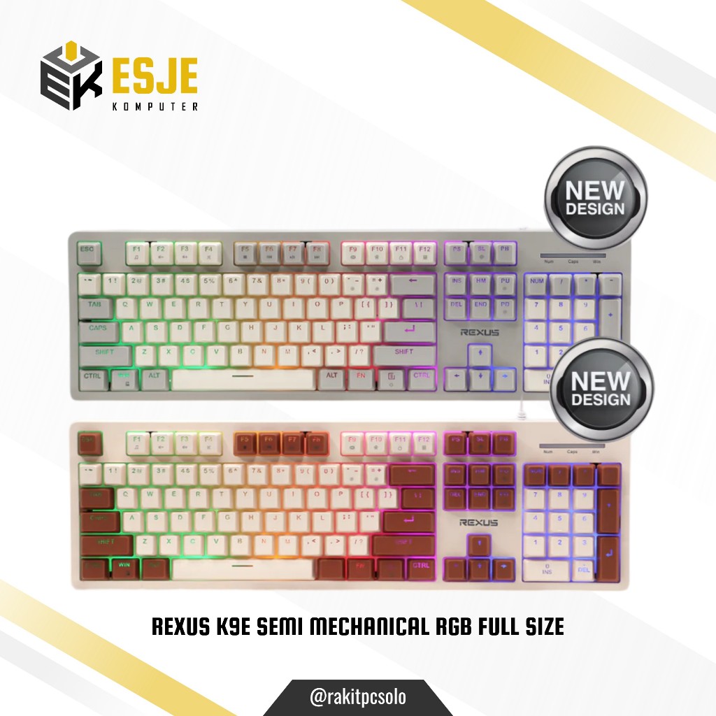 Rexus RX-K9E คีย์บอร์ดเกม RGB ขนาดเต็ม | Shopee Thailand
